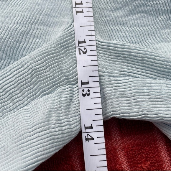 STAUD Bernard Textured Light Blue High Rise Wide Flare Leg Pants 6, S/M Waist 28 - Picture 12 of 13